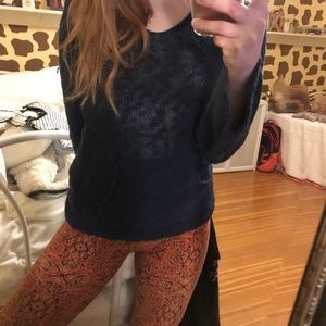 Navy Blue Knitted Gypsy Sweater